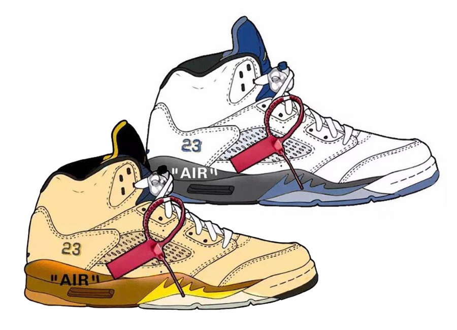 An Off-White x Air Jordan 5 Collaboration Is Rumored To Be Coming