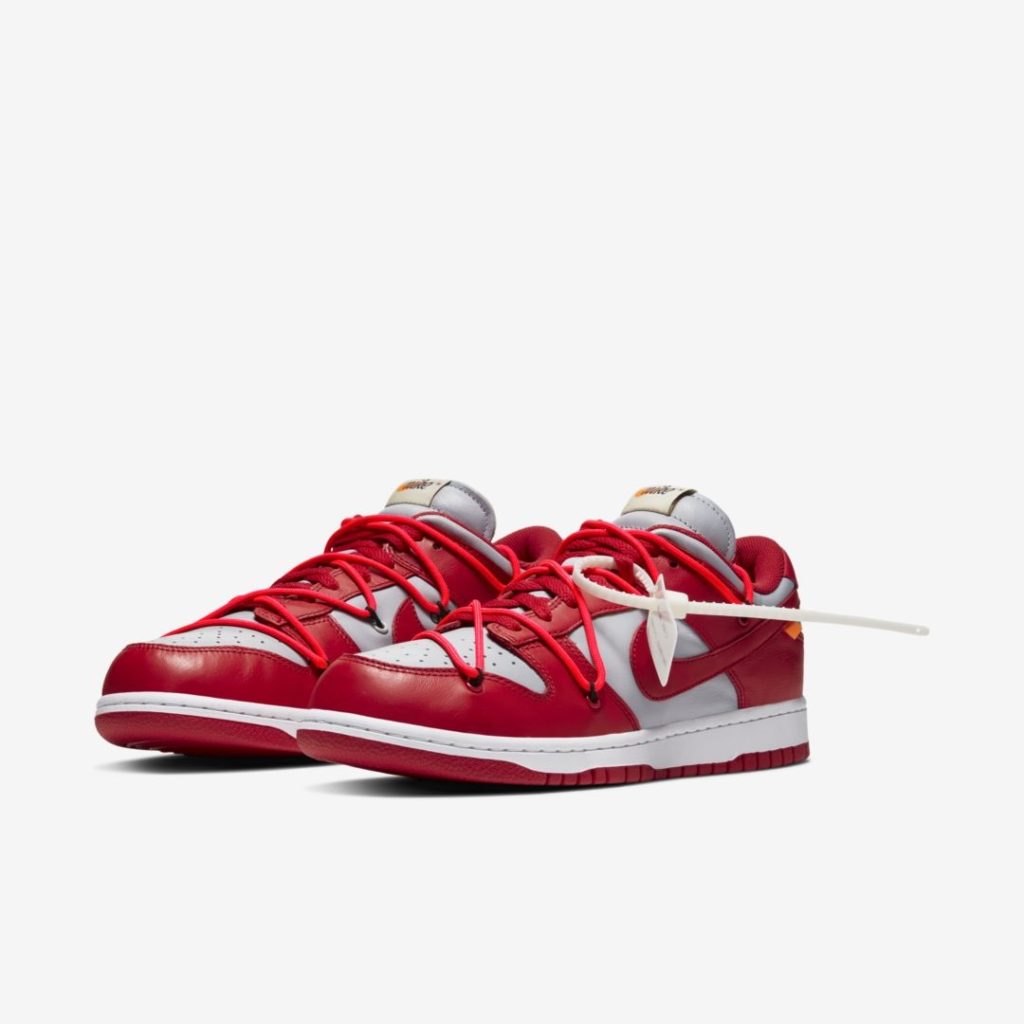 2019 Off-White Nike Dunk Low Collaboration "University Red/University Red-Wolf Grey" Official Images 