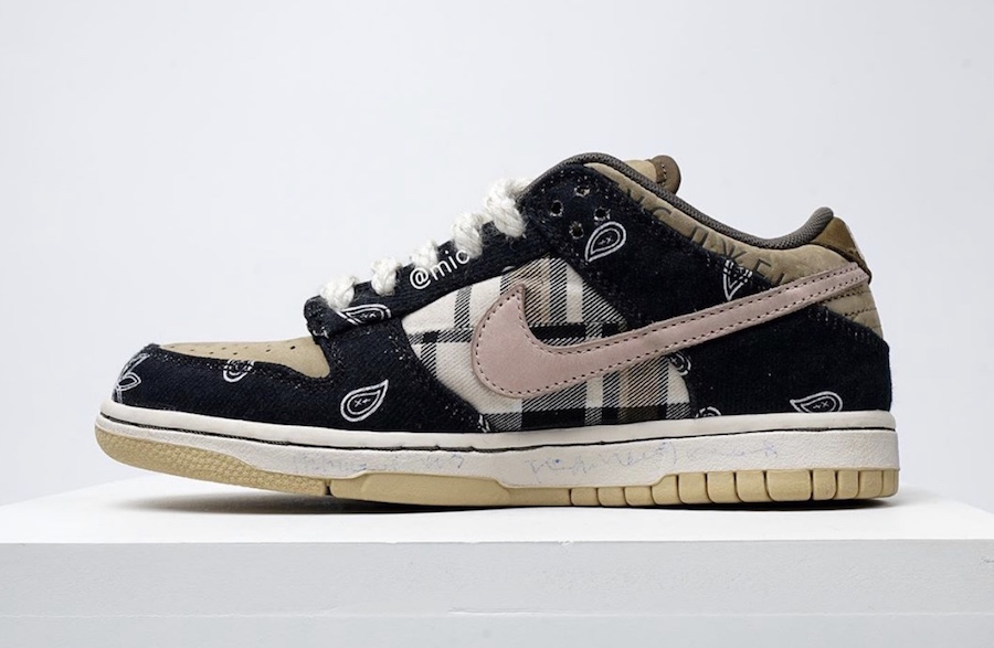 Detailed Look At Travis Scott's Upcoming Nike SB Dunk Low | Sneaker Buzz