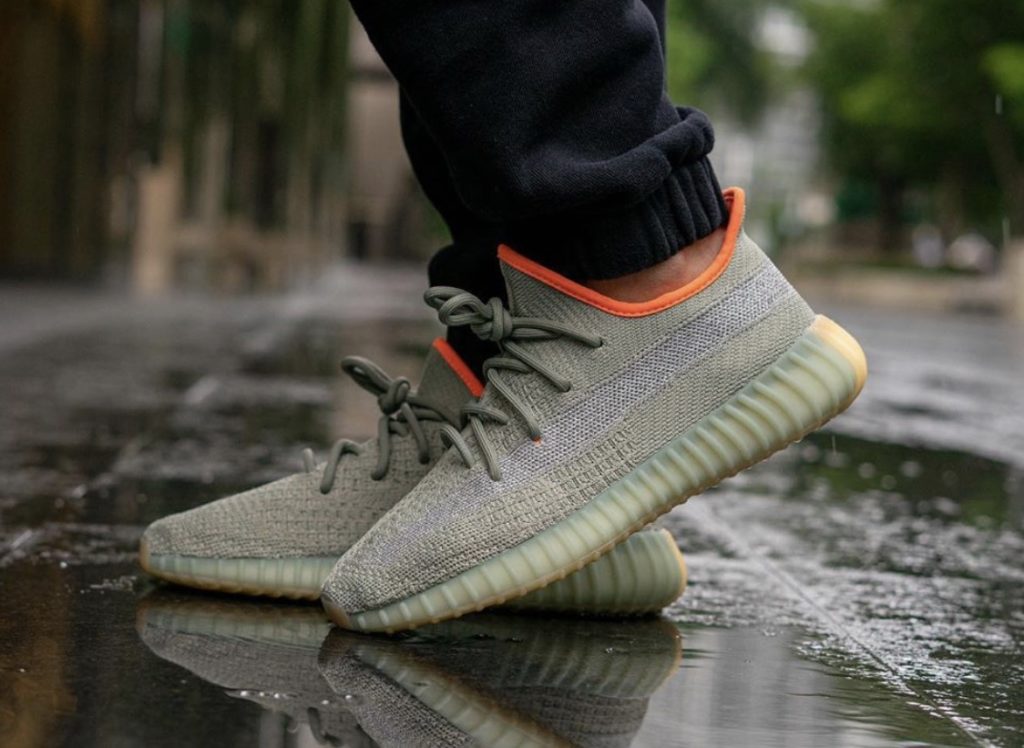 On Foot Look At The Adidas Yeezy Boost 350 V2 &quot;Desert Sage&quot; | The Sneaker Buzz