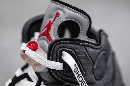2020 Off-White Air Jordan 5 "Black/Muslin-Fire Red" Release Date 