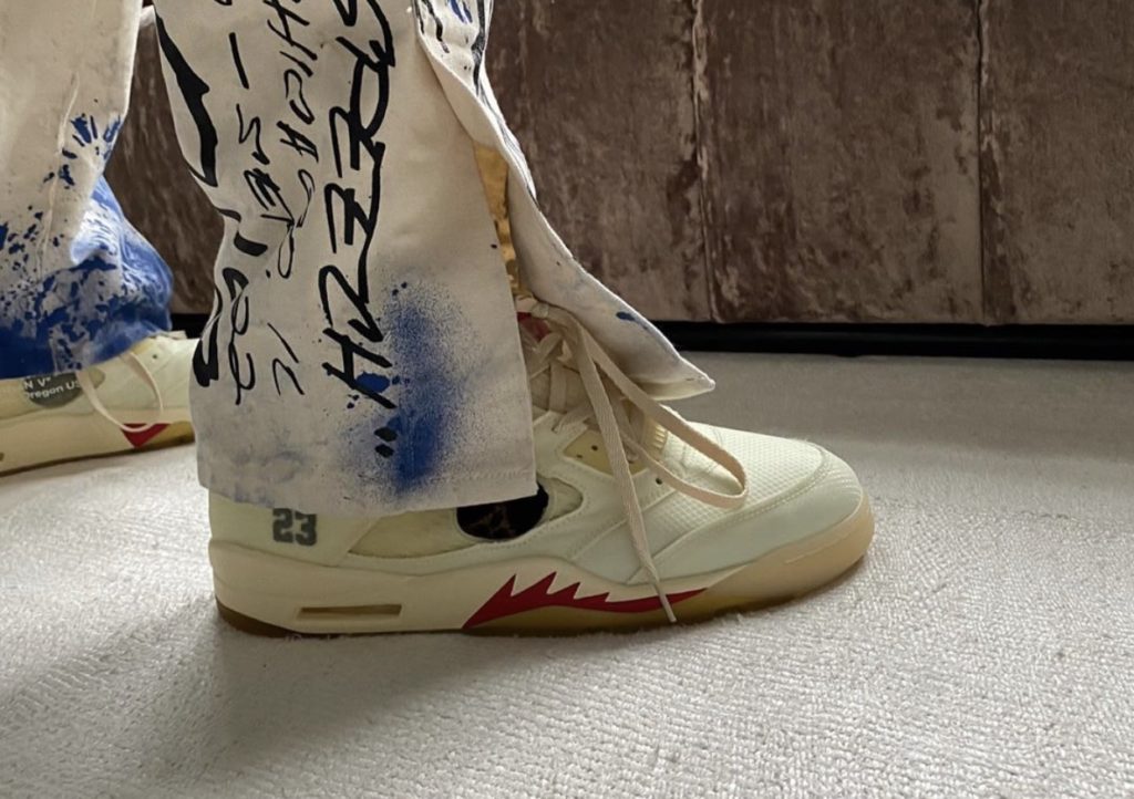 2020 Off-White Air Jordan 5 "Sail/Red/Silver-Fire Red" Release Date
