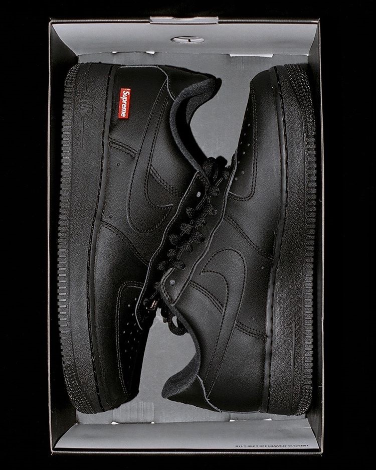 2020 Supreme Nike Air Force 1 Low "Black" Release Date