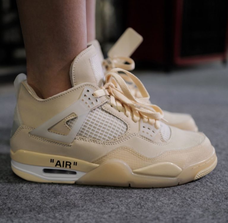 On-Foot Look At The Off-White x Air Jordan 4 | Sneaker Buzz