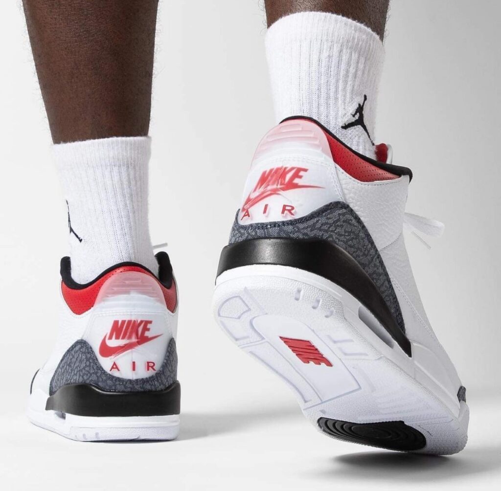 2020 Air Jordan 3 Retro SE Denim "Fire Red" Release Date - On Foot/On Feet