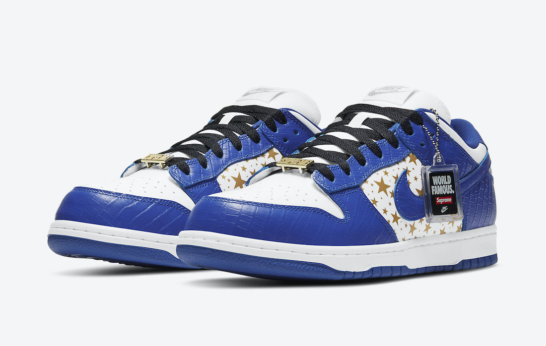Official Look At The Supreme x Nike SB Dunk Low “Blue”
