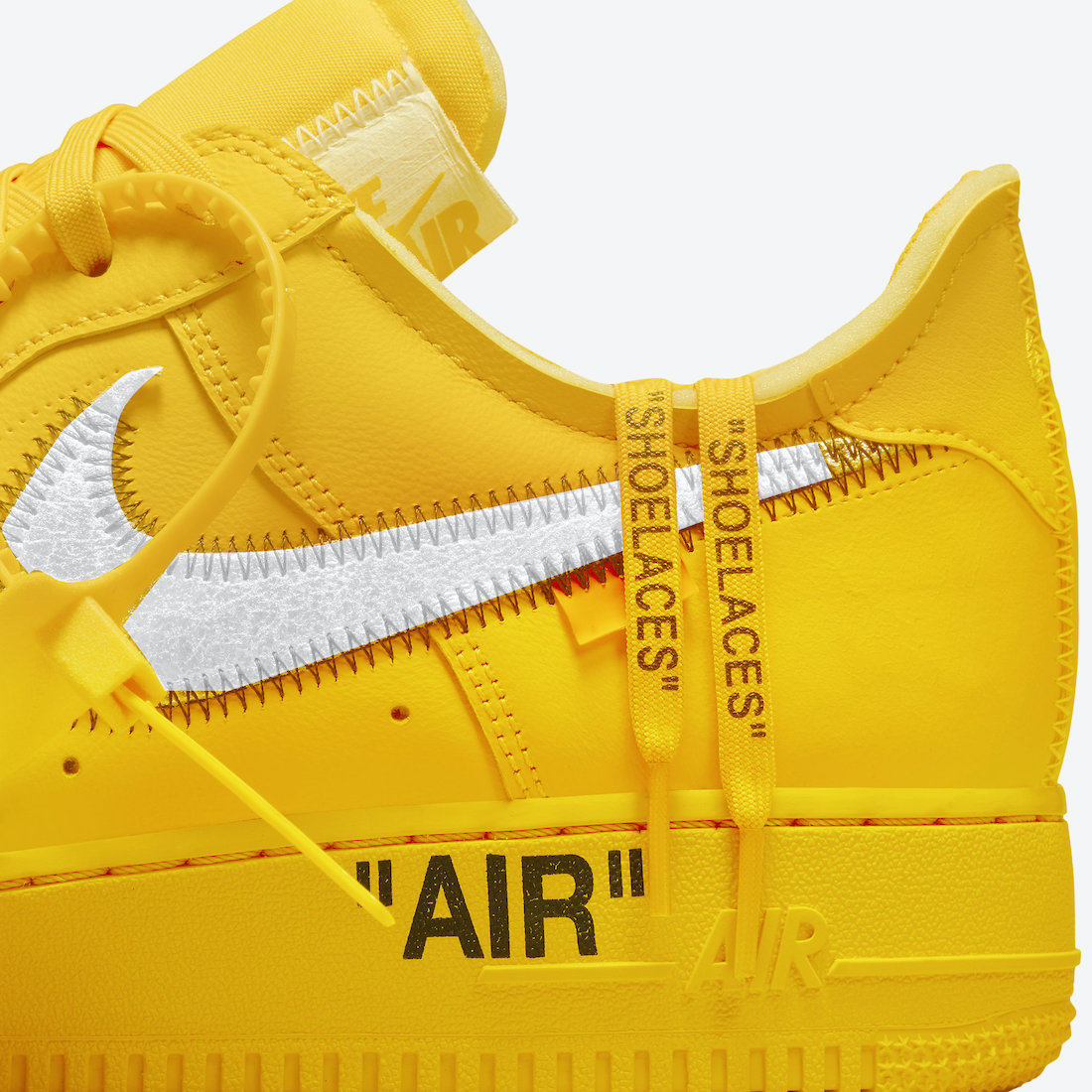 Official Look At The Off-White x Nike Air Force 1 “University Gold”