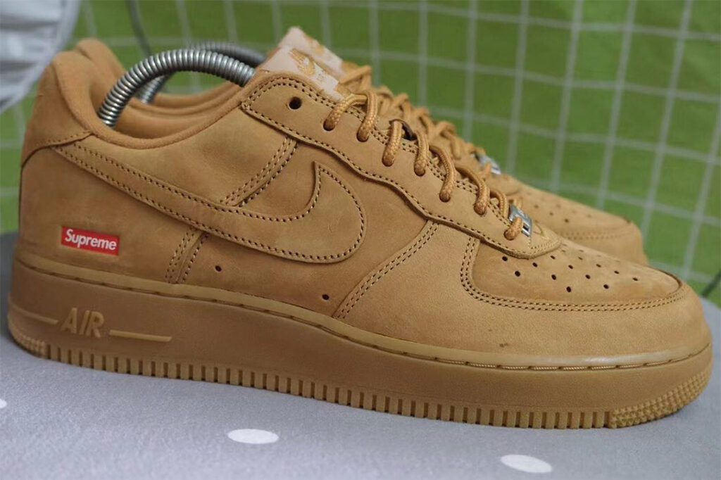 2021 Supreme x Nike Air Force 1 Low "Flax/Wheat" Release Date 