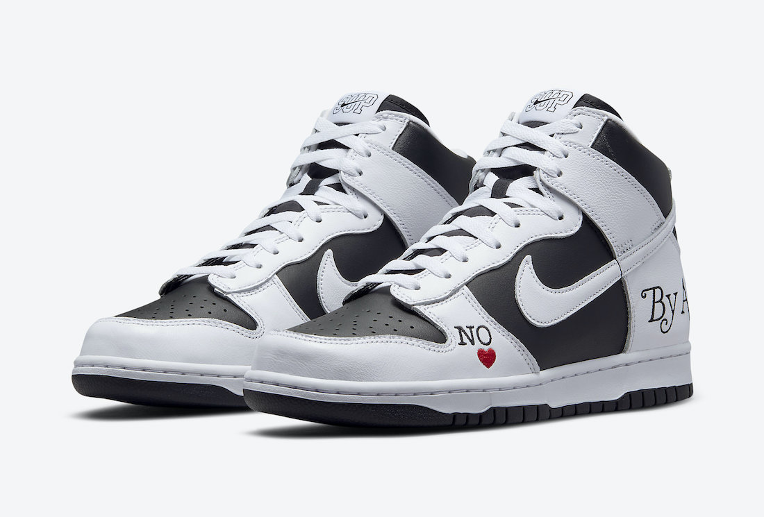 Official Look At The Supreme x Nike SB Dunk High “By Any Means”