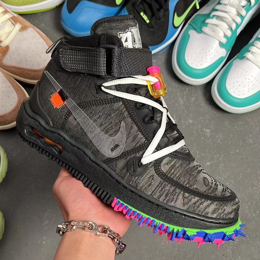 In-Hand Look At The Off-White x Nike Air Force 1 Mid “Black”