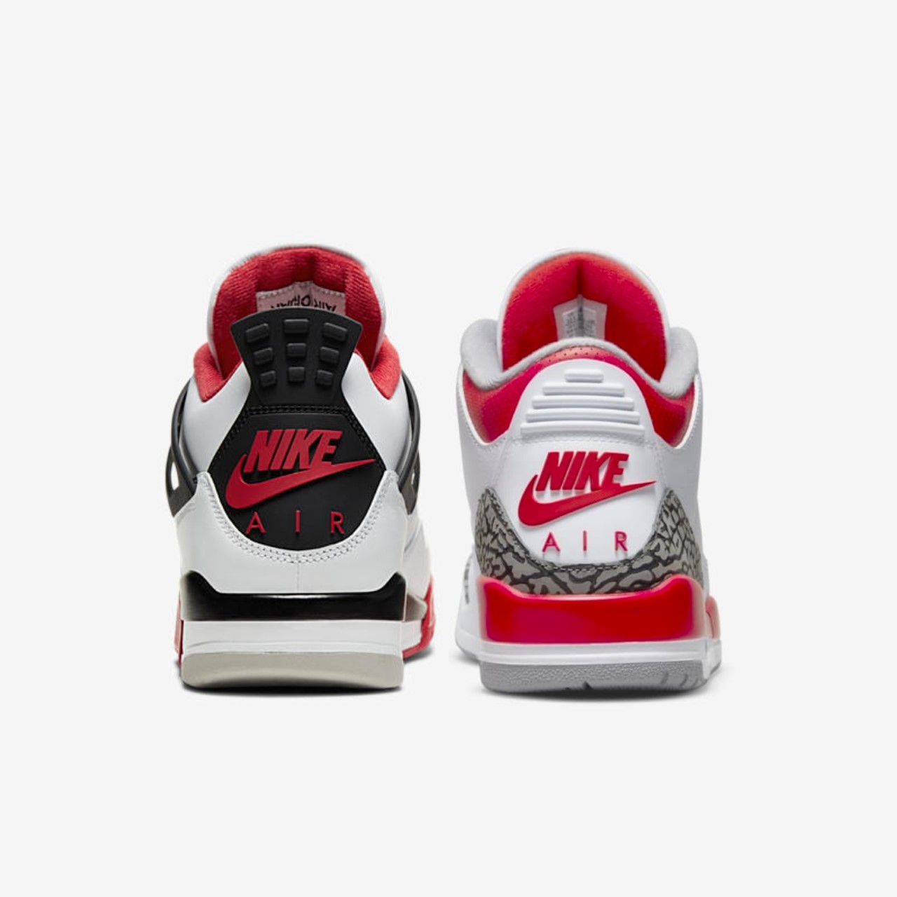 Fire Red Comparison: Air Jordan 3 vs Air Jordan 4